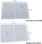 2 Set Cover Mold Dragon Resin Eye Devil Table Decoration Flower 3D Chocolate Silicone for Candle