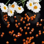 1100PCS 4mm Bicone Crystal Glass Beads for Jewelry Making, Sparkling Mini Beads for Suncatchers, DIY Bracelets & Craft Projects (Orange)
