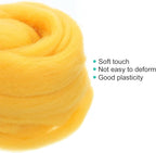 uxcell Needle Felting Wool, 1.76oz Natural Fibre Wool Roving Yarn Wool Felting Supplies for Needle Felting Yarn DIY Handcrafts, Golden