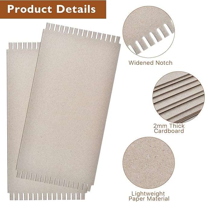Aemygo 30 Pack Cardboard Weaving Looms, Wide Notch Weaving Loom for Kids, Beginner Square Weaving Boards for Knitting Sewing Crochet Basket Teaching Arts Crafts