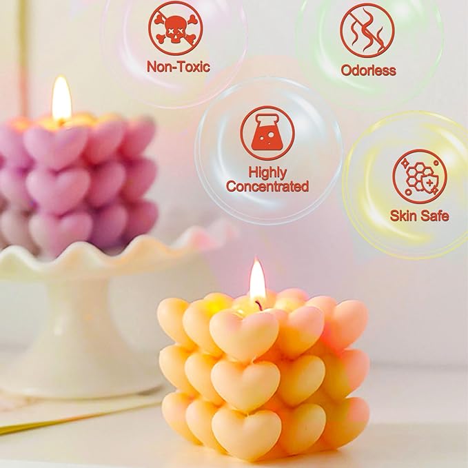 Candle Dye - 24 Colors Liquid Candle Dyes for Candle Making – Oil-Based Highly Concentrated Candle Color Dye for Soy Wax, Beeswax & Gel Wax, Non-Toxic, for DIY Candle Making Supplies, Each 6ml/0.25 oz