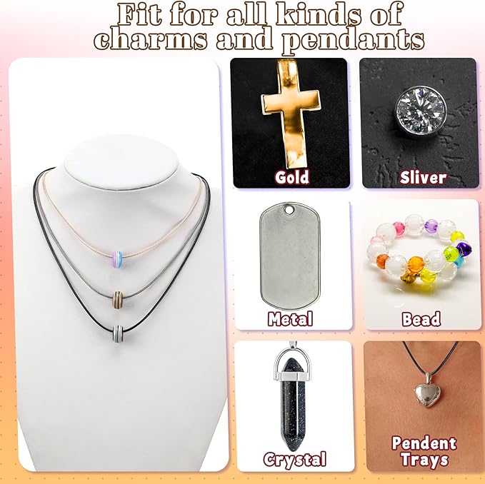 Tudomro 100 Pieces 20 Inch Waxed Leather Necklace Cord Bulk with Clasp Colorful Necklace Bracelet Chains String Rope Cord for Jewelry Making Pendants Charms(Earth Tone)