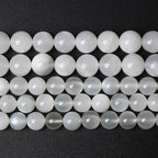 45pcs 8mm Natural White Moonstone Beads AAA Gemstone Round Loose Beads for Jewelry Making DIY Bracelets Necklaces Crystal Energy Healing Stone Beads 15" (8mm, White Moonstone)