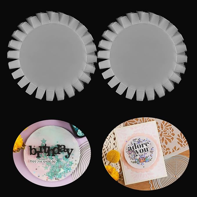 10 Pack Flat Shaker Covers for Card Making - 4.25' Round Clear Plastic Transparent Shaker Creator Acetate Sheets for Arts & Crafts Projects DIY Scrapbooking Supplies