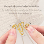 4Pcs Crochet Rings for Finger, Crochet Tension Ring for Crocheting Open Adjustable Yarn Guide Crochet Tension Ring Crochet Accessories Knitting Ring for Finger (Multicolor-B), SATONBEYI