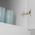 Prepac Elite Tall Garage Storage Cabinet & Pantry Storage Cupboard, 2-Door Freestanding Bathroom or Pantry Cabinet with Adjustable Shelves, 16" D x 32" W x 65" H, Light Gray