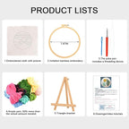 PYHIRRY Punch Needle Kits Adults Beginner Grass，with Tool, Hoop, Yarn, Fabric & Video Tutorials -Complete Punch Needle kit for Home Decor Craft for Wall Art & Gifts