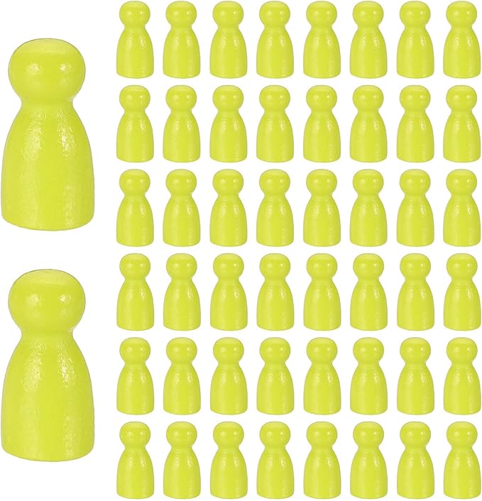 uxcell 50Pcs Wood Peg Dolls Unfinished, 1" x 1/2" Natural Wooden Blank Family Figures Peg Dolls Body for Painting, Decoration, Craft Art Projects, Yellow
