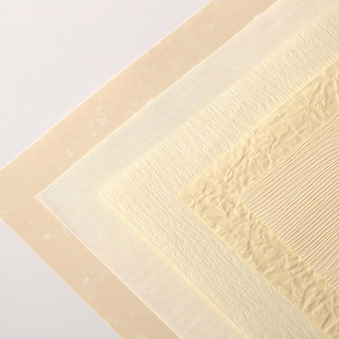 LewuwoPoing 30 Sheets Textured Art Paper Assorted Set 5.8x8.3 Inch A5 Mixed Special Craft Paper for Scrapbooking Junk Journaling Supplies dialy Plan Gift Card Embellishments Work (Beige)