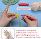 1.25 mm Crochet Hook, Ergonomic Handle for Arthritic Hands, Extra Long  Knitting Needles for Beginners and Crocheting Yarn (1.25 mm)