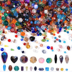 Assorted Glass Crystal Beads for Jewelry Making,DIY Lamp Work, Glass Spacer Beads Colorful Clear Electroplated Color Crystal Beads, Colorful Assortment Bulk Mix, Half Pound