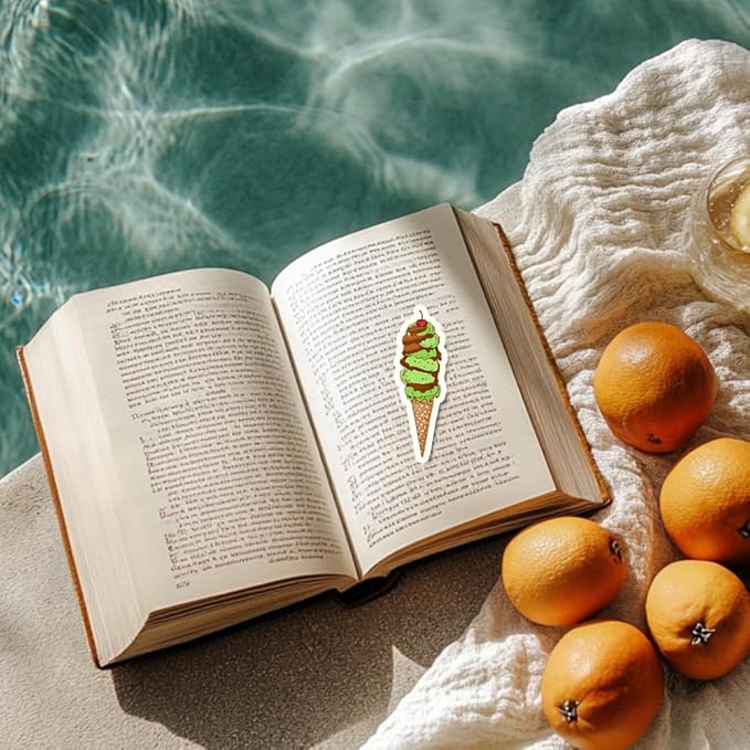 CHGCRAFT Ice Cream Cart Clear Stamps Ice Cream Cone Dessert Transparent Handicraft Stamps for DIY Scrapbooking Photo Album Decorative, 6.3x4.3inch