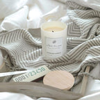 CONNOO 15 Pack Colorful Glass Candle Jars with Bamboo Lids for Making Candles, 7 oz Empty Candle Tins with Wooden Lids, Bulk Clean Candle Containers - Dishwasher Safe