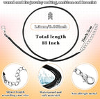 Tudomro 100 Pieces 20 Inch Waxed Leather Necklace Cord Bulk with Clasp Colorful Necklace Bracelet Chains String Rope Cord for Jewelry Making Pendants Charms(Black)