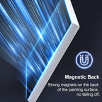 AUREUO Mini Magnetic Stretched Canvas 2.5x2.5 Inch / 24 Pack - Small Square Wrapped Canvas Board with Magnet Back, Art Gift Set Tiny Framed Bulk Pack Canvases for Acrylic Painting & Craft