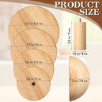 DoubleFill 4 Pack Pottery Molds Plaster Molds Wood Pottery Tools with Handle for Ceramic Top Forms DIY Bowls Plate Dish Slump Press Art Making(Hemispherical,4.5'' 5.5'' 6.5'' 7.5'' Thickness 3'')