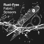 Premium Fabric Scissors for Cutting Clothes, Small Multi-Purpose Stainless Sewing Leather Dressmaking, Professional Crafting Shears Microcrystalline Steel Shears Office Cutting Tools (Black)