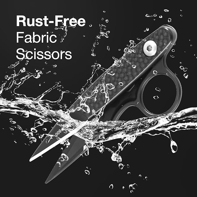 Premium Fabric Scissors for Cutting Clothes, Small Multi-Purpose Stainless Sewing Leather Dressmaking, Professional Crafting Shears Microcrystalline Steel Shears Office Cutting Tools (Black)