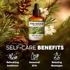 KUKKA Pine Needle Essential Oils - 4 Fl Oz - for Hair, Skin, Diffuser, Aromatherapy & DIY Soap Making Scent