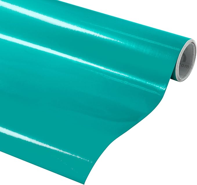 VViViD Turquoise Gloss DECO65 Permanent Adhesive Craft Vinyl for Cricut, Silhouette & Cameo (100ft x 11.8" Extra Large Roll)