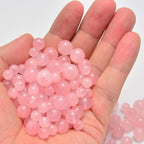 NCB 200pcs 4mm Rose Quartz Loose Beads for Jewelry Making, Natural Semi Precious Beads Round Smooth Gemstones Spacer Beads Charms for Necklaces Bracelets (Rose Quartz, 4mm 200Beads)