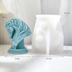 Horse Head Molds Horse Candle Resin Mold - Resin Casting Silicone Molds for Home Decor & Candle Making Wave Spiral Mold
