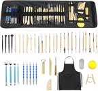 WQHDQLY Pottery Sculpting Tools 45PCS,Clay Tools Pottery Tools Clay Sculpting Tools for Kids Polymer Clay Tools Kit Ceramic Tools for DIY Handcraft Modeling Clay Carving Tools Set