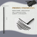 100 PCS Willow Charcoal Sticks, Ideal for Artists, Beginners, Students, Perfect for Sketching, Drawing, Shading, and Fine Art, 5.7 Inches Long, 2-4*25,4-5*25,5-7*25,7-9*25 (2-4,4-5,5-7,7-9)