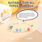 Paxcoo 1.4 mm Elastic Bracelet String Cord, White Stretch Bead Cord for Bracelet Making