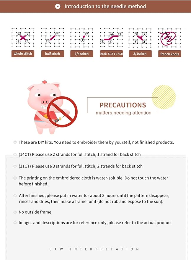 Dimensean Counted Cross Stitch Kit for Beginners, 11CT Unprinted Cross-Stitch Kit Easy Patterns Needlepoint Kit Cross Stitching Embroidery Kit Supplies-Home Under The Snow Mountain 18x18 inch