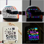 TECKWRAP Black Holographic Reflective Adhesive Vinyl Flashlight Sensitive Vinyl for DIY Craft Cutters, Signs, Scrapbooking, 1ftx5ft, Black