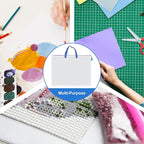 JMIATRY 10 PCS Plastic Art Portfolio Bag 18 x 24 Inch Art Portfolios Folder Case Blue Art Poster Storage Bag Container for Poster, Scrapbook, Keepsake and Bulletin Board