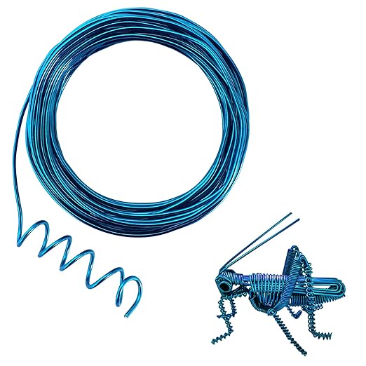 50 Feet Blue Aluminum Craft Wire, 12 Gauge 2mm Thickness Sculpting Wire, Armature Wire for Sculpting, Bendable Metal Craft Wire for Making Dolls Skeleton DIY Crafts