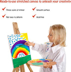 Stretched Canvas for Painting - 8x10 Inch/20 Canvas Value Pack - Triple Primer Acid Free 100% Cotton Blank Canvas for Painting Supplies Oil and Acrylic Pouring Art Watercolor