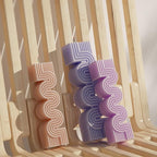 2 Pack S Geometry Candle Mold Geometric Lines Spiral Pillar Resin Casting Mold Resin Making Molds Silicone Mold for Candle Home Decorate Candle Making 3D Animal Mold