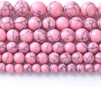 6MM 60PCS Pink Turquoise Spacer Loose Beads for Jewelry Making DIY Bracelet Necklace