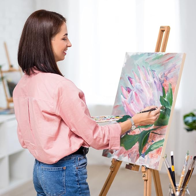 Wood Canvas Boards Unfinished Wooden Panel Boards Paint Pouring Panels for Painting Drawing Home Decor(14 Pieces,4.7 x 4.7, 6 x 6, 8 x 8, 10 x 10, 12 x 12)