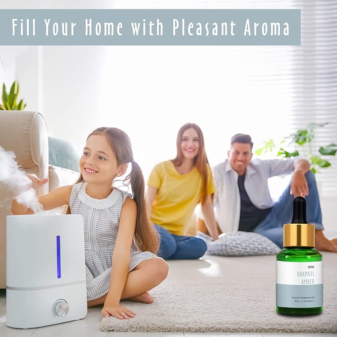 Oakmoss Amber Fragrance Oil, MitFlor Single Scented Oil, Large Size Premium Grade Fragrance Oil for Diffuser, Soap & Candle Making Scent, Aromatherapy Oil, Natural Woody Scent for Home Fragrance, 30ml