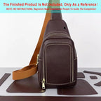 RIVEENY Sling Bag Acrylic Template,Leather Pattern Acrylic Leather Templates for Capacity Crossbody Backpack Casual Motorcycle Chest Bag for Men's