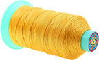 Mandala Crafts Bonded Nylon Thread Gold Heavy Duty Sewing Threads - 800 YDs Size 277 840D T270 Tex 270 Thread for Leather Jeans Weaving Outdoor Marine Upholstery Threads
