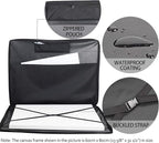 JJRING Art Portfolio Case, Wire Framed Nylon Portfolio Tote, Art Storage Bag in 37 Inches by 28 Inches, Great Carrying Bag for Artworks, Posters, Drawings, Prints(Black)