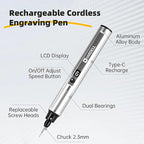 HARDELL Engraving Pen, 6 Speed, Rechargeable Engraver Pen for Artists & DIYers, Electric Engraving Tool with 41 Accessories, Engrave 60+ Surfaces, Engraving Pen for Metal, Wood, Glass and Plastic