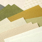 30 sheets Textured art Paper Assorted Set 5.8x8.3 Inch A5 mixed Special Craft Paper for Scrapbooking Junk Journaling Supplies dialy Plan gift Card Embellishments work (Green)