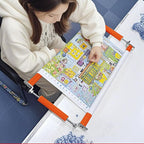 Couple Embroidery Art Embroidery Clip Frame Cross Stitch 4 Slot Presser Heavy Duty Embroidery Bandage Embroidery Frame Needlepoint Frame Embroidery Scroll Frame Embroidery Frames (Orange)