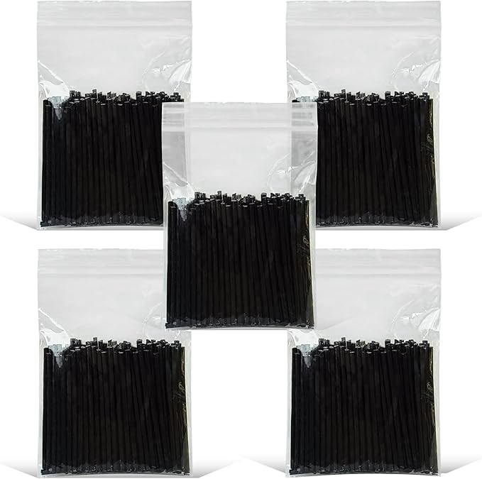 2" Black Cotton Candle Wicks 500-Pack – Metal-Free & Lead-Free for Pearled Candles Sand Wax Extra Refill, DIY Candle Making