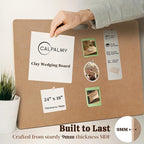 CALPALMY Clay Wedging Board with Convenient Built-in Handle - 24 x 18" Portable Clay Board for Ceramics, Clay Crafts, and Pottery - Sturdy 9mm Thickness MDF Tote Board for Clay Art Enthusiasts