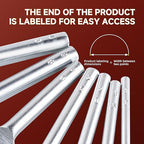 7Pcs Leather Craft Tools Precision Arc-Shaped Half Round Punch Set & Edge Cutters for Belt, Wallet, and Bag Making (Sizes from 10mm to 40mm)