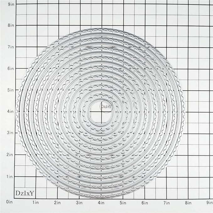 DzIxY Round Lace Background Metal Cutting Dies for Card Making Kit Embossing Paper Die Cuts Set Scrapbook Stencils Supplies Machine Templates
