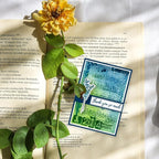 GLOBLELAND Vintage Frame Music Note Clear Stamps 5.9x8.3inch Retro Stain Background Embossing Stamp Silicone Clear Stamps Seal for DIY Scrapbooking and Card Making Paper Craft Decor