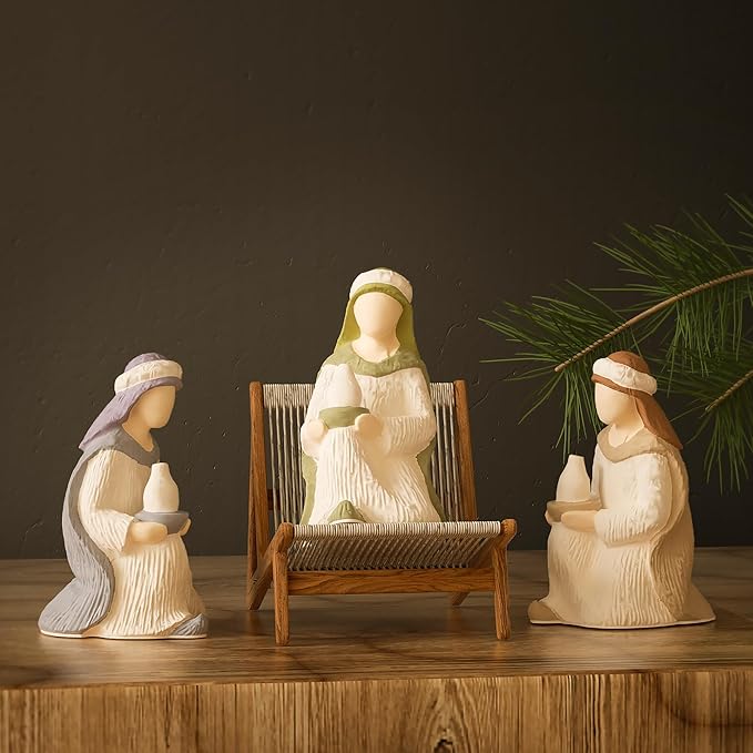 Nativity Scene Molds - Jesus, Maria, Angel & Nativity Designs - Resin Casting & Silicone Molds for Candle Making & Home Decor Wave Candle Mold